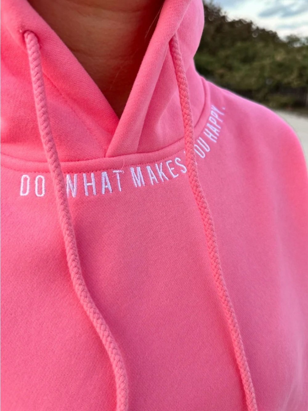 NWT Sunkissed Coconut Pink Oversized Hooded Sweatshirt with Front Pocket - Picture 4 of 5